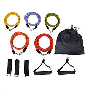 Resistance Band Set Yoga Pilates Abs Exercise Fitness Tube Workout Bands - LegPET